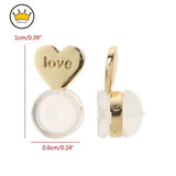 10Pcs Heart Earring Back With DIY Hole Safe Ear Studs Nuts Earings Lifters