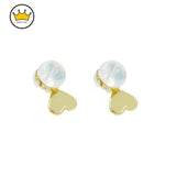 10Pcs Heart Earring Back With DIY Hole Safe Ear Studs Nuts Earings Lifters