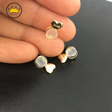 10Pcs Heart Earring Back With DIY Hole Safe Ear Studs Nuts Earings Lifters