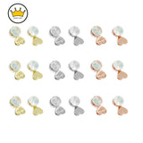 10Pcs Heart Earring Back With DIY Hole Safe Ear Studs Nuts Earings Lifters