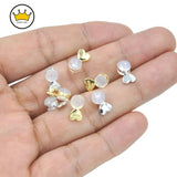 10Pcs Heart Earring Back With DIY Hole Safe Ear Studs Nuts Earings Lifters