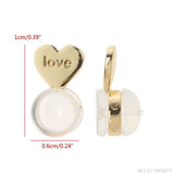 10Pcs Heart Love Earring Lifters Adjustable Hypoallergenic Nuts Ear Lobe-Support