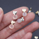 10Pcs Heart Love Earring Lifters Adjustable Hypoallergenic Nuts Ear Lobe-Support
