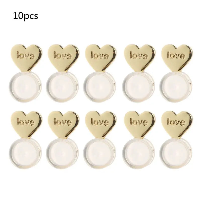 10Pcs Heart Love Earring Lifters Adjustable Ear Lobe Support