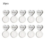 10Pcs Heart Love Earring Lifters Backs Ear Lobe Support
