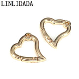 10Pcs Heart Round Clasp Snap Clips for Chain Purse Key Jewelry