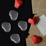 10Pcs Heart Shape Plastic Storage Jars for Crafts