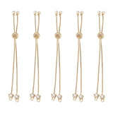 10Pcs Crystal Rhinestone Adjustable Charm Bracelet Chain Slider