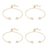 10Pcs Crystal Rhinestone Adjustable Charm Bracelet Chain Slider