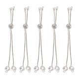 10Pcs Crystal Rhinestone Adjustable Charm Bracelet Chain Slider