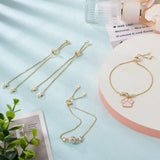 10Pcs Crystal Rhinestone Adjustable Charm Bracelet Chain Slider