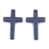 10Pcs Hematite Pendants Cross Heart Turtle Gunmetal Jewelry DIY Charms