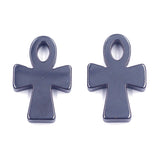 10Pcs Hematite Pendants Cross Heart Turtle Gunmetal Jewelry DIY Charms