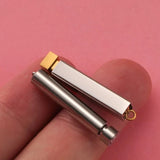 10Pcs Hidden Pendant Charms Mirror Polish Stainless Steel Hollow Pipe Charms