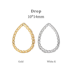 10Pcs DIY Jewelry Metal Frame High Claws-Settings Mixed Shape Crystal Base
