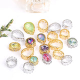 10Pcs DIY Jewelry Metal Frame High Claws-Settings Mixed Shape Crystal Base