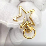 10Pcs Hollow Star/Moon Spring Clasp Swivel Clip Snap Hook Lobster Claw for DIY
