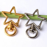 10Pcs Hollow Star/Moon Spring Clasp Swivel Clip Snap Hook Lobster Claw for DIY