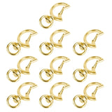 10Pcs Hollow Star/Moon Spring Clasp Swivel Clip Snap Hook Lobster Claw for DIY