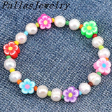 10Pcs Colorful Rainbow Clay Heishi Bracelet Women&Men Gift