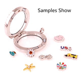 10Pcs Round Floating Locket Pendant Memory Living Medaillon For Jewelry