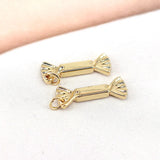 10Pcs Silver Plated Candy Wrapper Pendant Charm for DIY Jewelry
