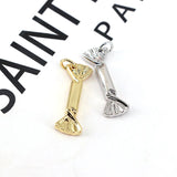 10Pcs Silver Plated Candy Wrapper Pendant Charm for DIY Jewelry