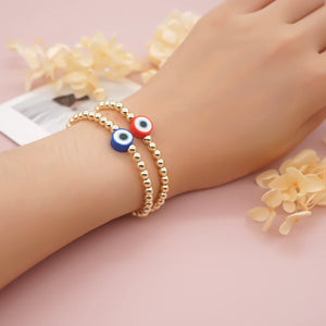 10Pcs Beaded Eye Bracelets For Women Lucky Eye Pulseras
