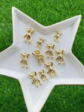 10Pcs Zircon Animal Pendant for Bracelet Necklace Making DIY