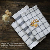 10Pcs Hotel Napkin Ring Metal Napkin Buckle for Table Decoration