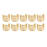 10Pcs Hotel Napkin Ring Metal Napkin Buckle for Table Decoration