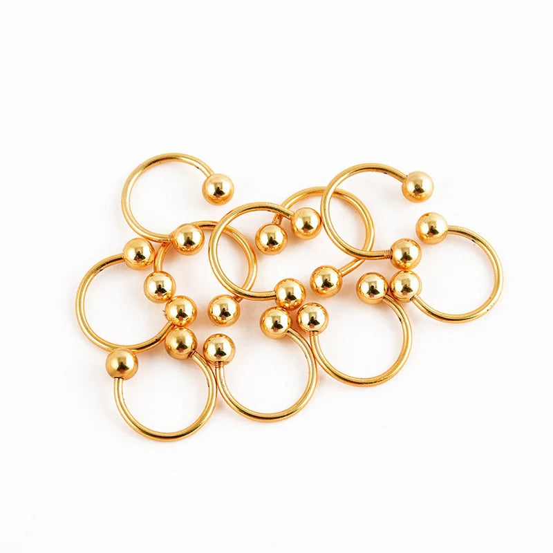 10Pcs U-Shaped False Nose Ring Set Piercing Jewelry