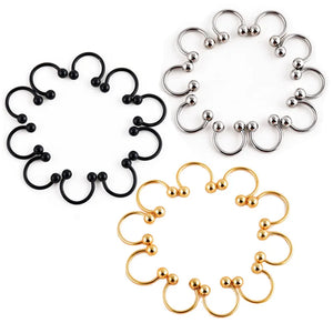 10Pcs U-Shaped False Nose Ring Set Piercing Jewelry
