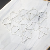 10Pcs Ice Cream Cone Resin Frame Pendant for Resin Jewelry Making