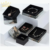 10Pcs Marble Pattern Jewelry Boxes - Ring Bracelet Box Paper