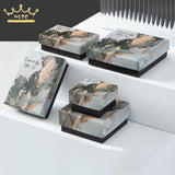 10Pcs Marble Pattern Jewelry Boxes - Ring Bracelet Box Paper