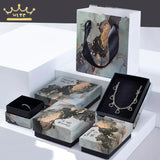 10Pcs Marble Pattern Jewelry Boxes - Ring Bracelet Box Paper