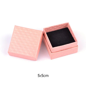 10Pcs Jewelry Organizer Storage Red Box 5x5 cm