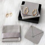 10Pcs Jewelry Pouch with Display Card, Storage Necklace Earrings Holder
