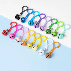 10Pcs Keychain Buckle Lobster Clasp Bell Pendant Keyring DIY Jewelry Bag