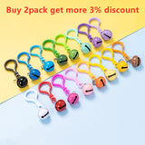 10Pcs Keychain Buckle Lobster Clasp Bell Pendant Keyring DIY Jewelry Bag