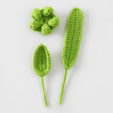 10Pcs Knitted Green Leaves DIY Sewing Crochet Decoration