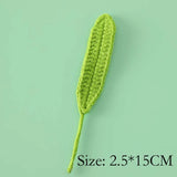10Pcs Knitted Green Leaves DIY Sewing Crochet Decoration