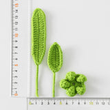 10Pcs Knitted Green Leaves DIY Sewing Crochet Decoration