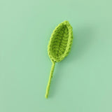 10Pcs Knitted Green Leaves DIY Sewing Crochet Decoration