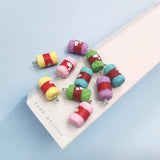 10Pcs Woolen Yarn Resin Animal Rabbit Pendants For Jewelry Making