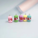 10Pcs Woolen Yarn Resin Animal Rabbit Pendants For Jewelry Making