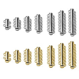 10Pcs Layered Bracelet Necklaces Slide Magnetic Clasps Rhodium Plated