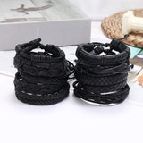 10Pcs Leather Cuff Bracelets for Teen Adjustable Wristband