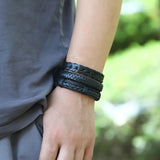 10Pcs Leather Cuff Bracelets for Teen Adjustable Wristband